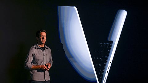 John Ternus na apresentação do Macbook Neo, em março, o portátil mais barato da Apple