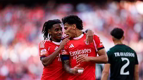 Leandro Barreiro e Richard Ríos marcaram os dois primeiros golos do Benfica.