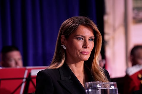 Melania Trump no jantar dos correspondentes da Casa Branca.