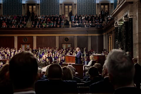 Carlos III foi por diversas vezes aplaudido de pé por todos os membros do Comgresso.