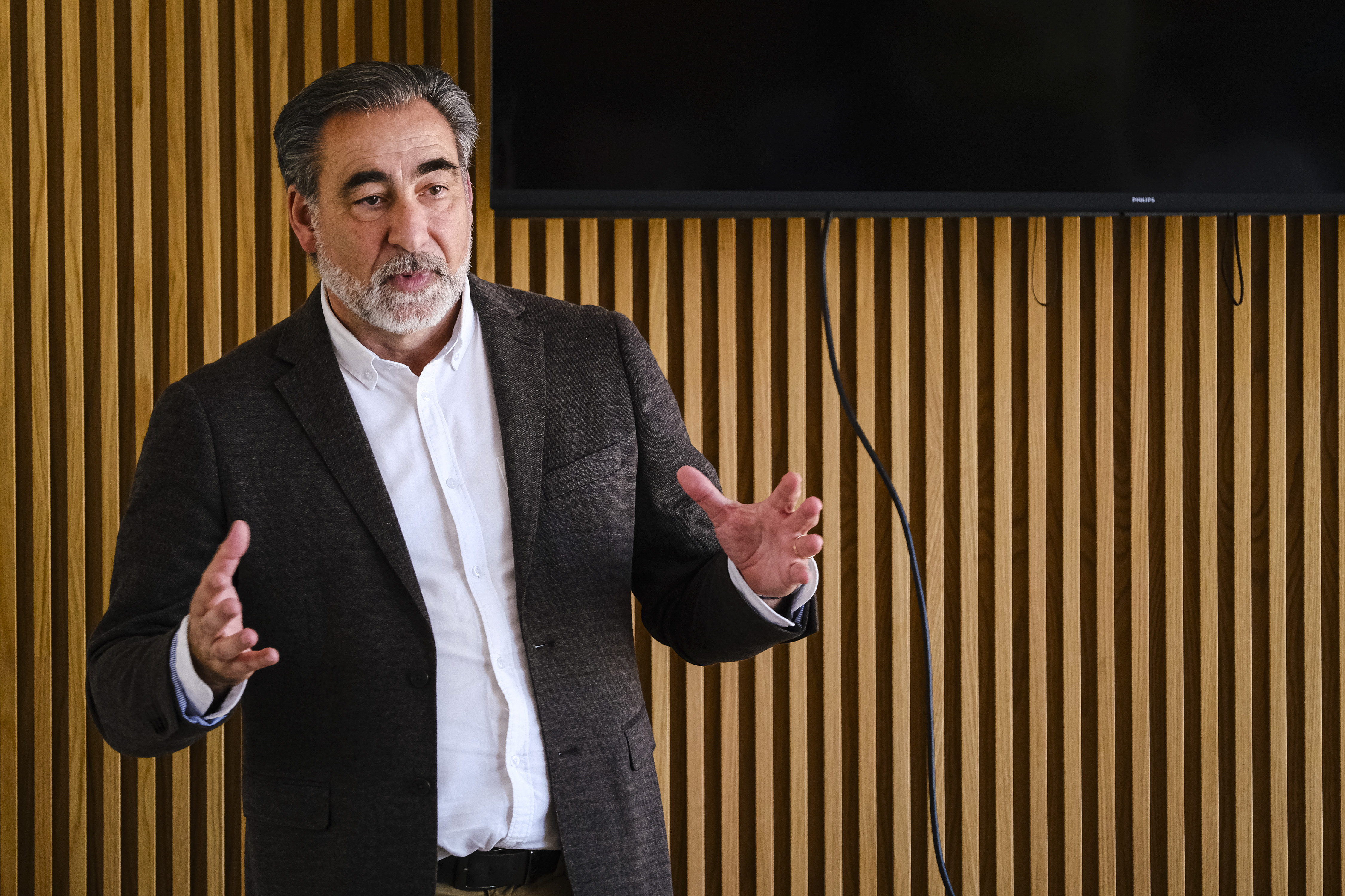 Pedro Amaral Jorge durante reunião com a Coalizão Eólica Marinha do Brasil.