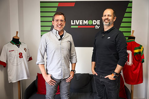 João Mesquita (esq) e Fábio Medeiros, responsáveis pela operação da LivemodeTV.