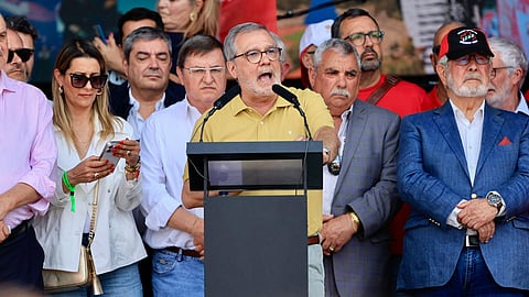 Mário Mourão no discurso do 1.º de maio na festa da UGT em Oeiras