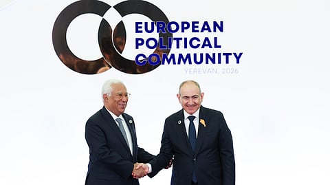 António Costa com o primeiro-ministro da Arménia, Nikol Pashinyan.