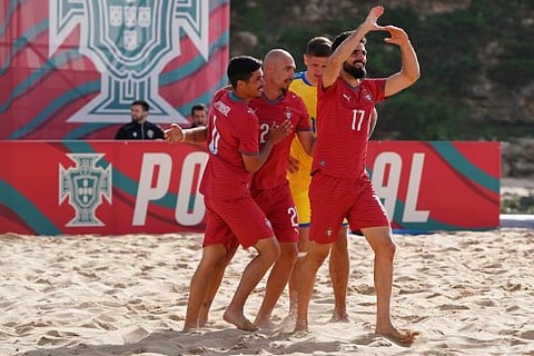 Futebol de praia: Portugal vence Ucrânia por 5-3 em jogo de preparação na Foz do Lizandro