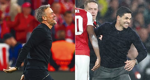 Mikel Arteta e Luis Enrique. O estreante e o repetente à procura de um lugar na história da Champions