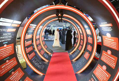 Quinta edição da exposição empresarial internacional "Make it in the Emirates". Abu Dhabi, 4 de maio de 2026.