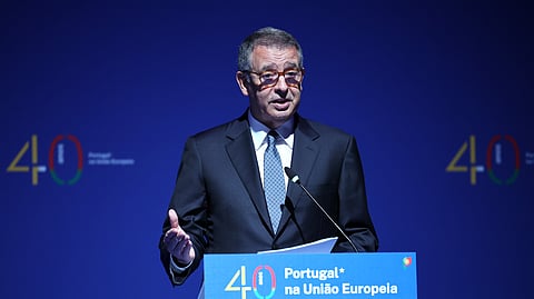 O Presidente da República, António José Seguro, durante a conferência “40 anos de Portugal na UE: Sucessos e Desafios”, Universidade Católica Portuguesa, no Porto