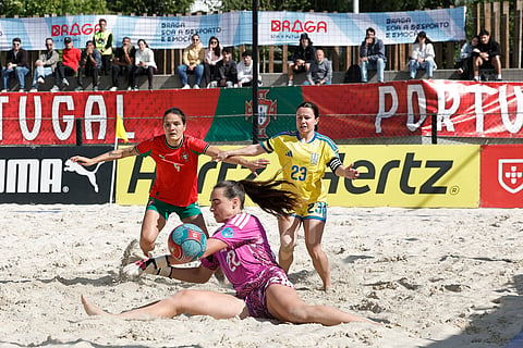 Futebol de praia feminino: Portugal vence Ucrânia no arranque da preparação para a Liga Europeia