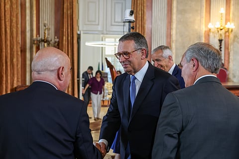 António José Seguro à chegada para a sessão de encerramento da Conferência “Portugal e a Convenção Europeia dos Direitos Humanos (1976-2026) – Da adesão à influência” no Supremo Tribunal de Justiça