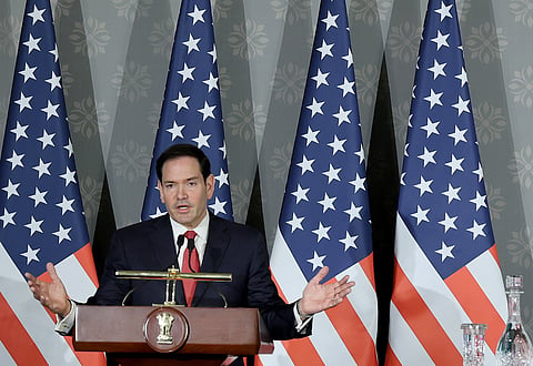 Marco Rubio está em Nova Délhi, na Índia.