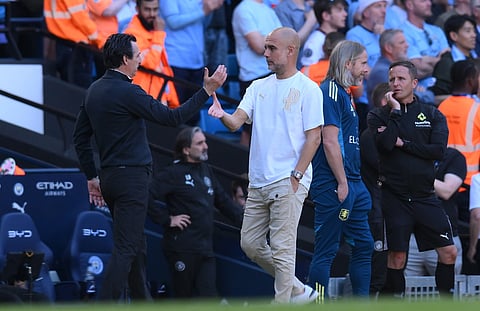A tarde ficou marcada pela forte carga emocional em torno do último jogo de Guardiola no banco do City.