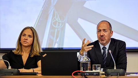 Clara Raposo (vice-governadora) e Álvaro Santos Pereira (governador), do Banco de Portugal. Lisboa, 27 de maio de 2026