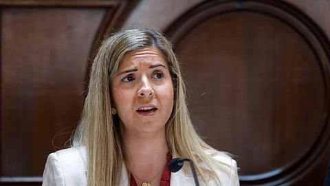 A ministra da Cultura, Juventude e Desporto, Margarida Balseiro Lopes