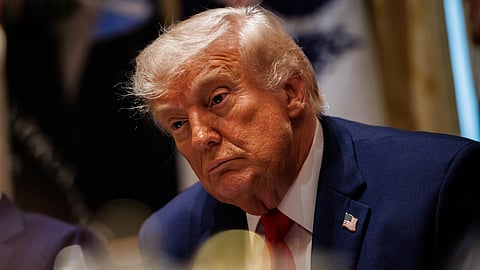 O presidente dos EUA, Donald Trump, na reunião da sua Administração no dia 27 de maio.