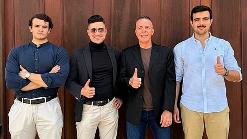 O italiano Andrea Ballarati, organizador da primeira cimeira da remigração, o ativista austríaco Martin Sellner, Gregory-Bovino e Afonso Gonçalves, líder da Reconquista.