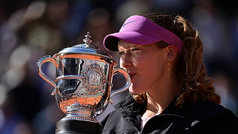 A tenista Mirra Andreeva, vencedora do Roland Garros de 2026. 