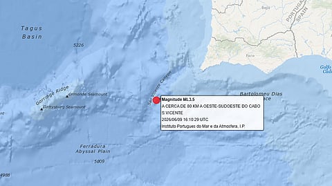 Sismo de magnitude 3.5 com epicentro a 80 quilómetros no Cabo de São Vicente