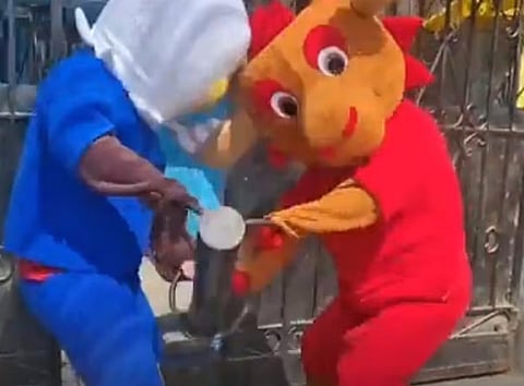 Agentes disfarçados de mascotes