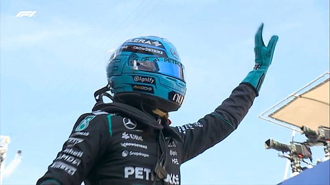 "Bom sentir o ritmo de novo", disse o piloto da Mercedes.