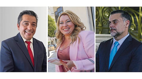 Socialista Vítor Ferreira lidera autarquia desde 2024, mas Suzana Garcia (PSD) e Rui Paulo Sousa (Chega) têm maior número de vereadores.