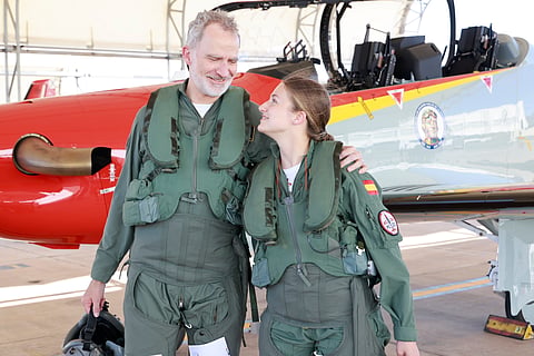 Uma das fotografias de Felipe VI e Leonor divulgada pela Casa Real espanhola.