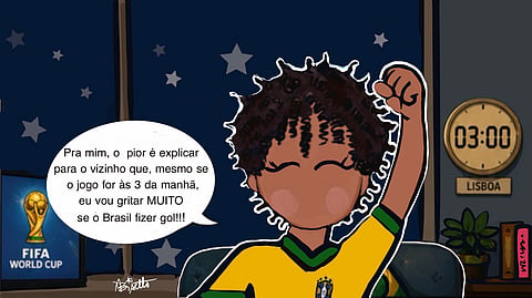 Miúdos da Ponte. Torcer pelo Brasil em Portugal é isso aqui… 