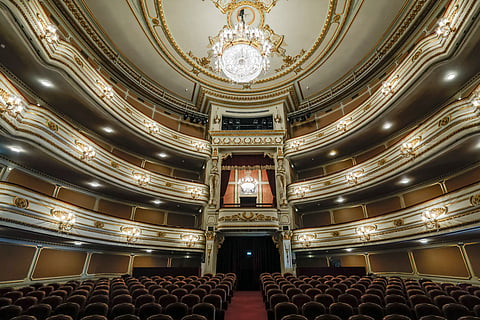 A renovada Sala Garrett do Teatro Nacional D. Maria II.