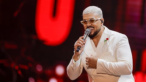 Cantor brasileiro fez um show repleto de romantismo.