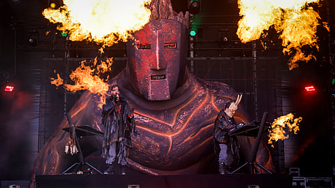 Os DJ Carlos silva e André Reis foram a dupla Karetus, que trouxera tradições musicais portuguesas, filtradas por eletrónica, ao palco Super Bock, no rock in Rio.