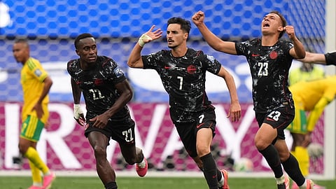 Stephen Eustáquio, com o número 7, deu o apuramento ao Canadá.