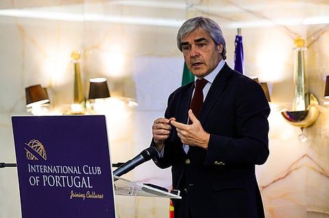 Nuno Melo falou para uma plateia de empresários num almoço do International Club of Portugal.