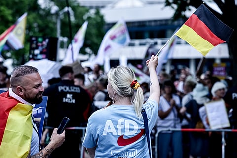 Evento da AfD em Berlim, na segunda-feira. Congresso será em Erfurt, no estado da Turíngia.