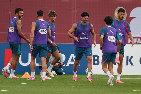 Treino de Portugal arranca com oito jogadores no ginásio, incluindo Ronaldo