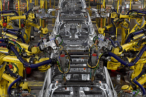 Fábrica de montagem da Ford totalmente automatizada em Chicago.