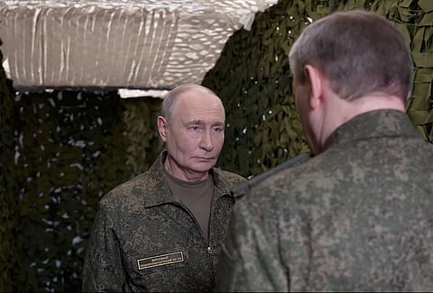 Na sexta-feira Putin visitou um posto de comando das forças conjuntas e anunciou a tomada de Kostiantynivka.