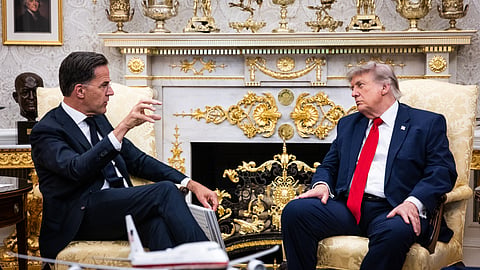 Mark Rutte esteve em finais de junho na Casa Branca para discutir a cimeira  da NATO com  Donald Trump.