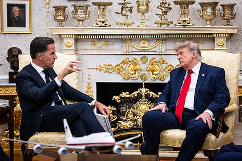 Mark Rutte esteve em finais de junho na Casa Branca para discutir a cimeira  da NATO com  Donald Trump.