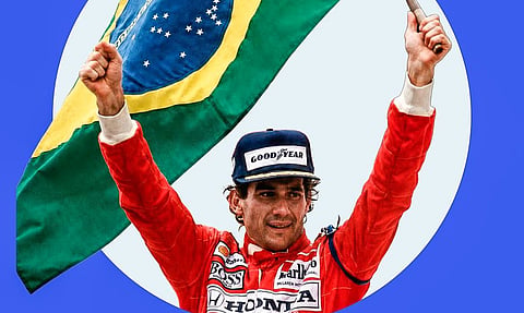 Ayrton Senna conquistou três títulos mundiais de Fórmula 1 (1988, 1990 e 1991).