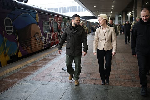Volodymyr Zelensky receberá esta quarta-feira Ursula von der Leyen em Kiev. 