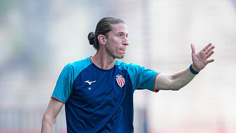 Filipe Luis em treinamento de pré-época do As Monaco. 
