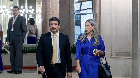 André Ventura dirigiu-se para a Assembleia da República na manhã desta terça-feira.