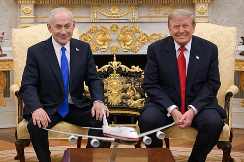 Netanyahu e Trump na Casa Branca