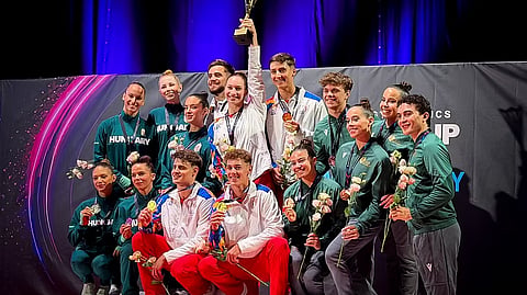 Medalha de bronze na Taça do Mundo de Ginástica Aeróbica
