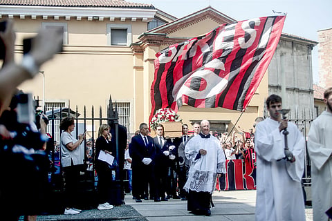As imagens do último adeus a Franco Baresi