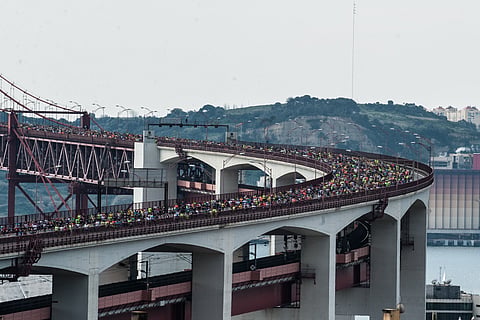 Anualmente a ponte recebe milhares de atletas