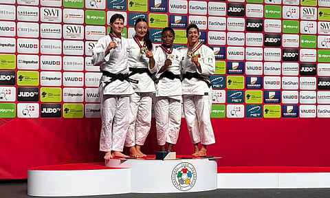 A atleta portuguesa bateu a austríaca Elena Dengg por waza-ari, assegurando assim o terceiro lugar.