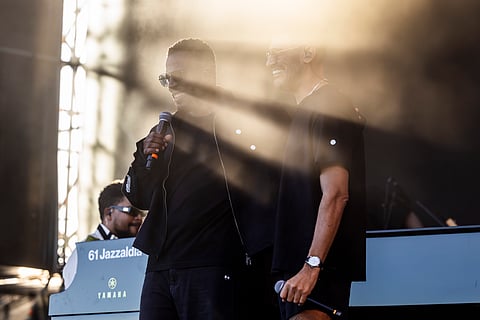 Dino D'Santiago e Crilo no palco do Meo Kalorama, em agosto de 2026.