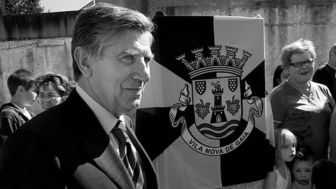 Ludgero Marques, durante a inauguração de uma avenida com o seu nome, em Vila Nova de Gaia.
