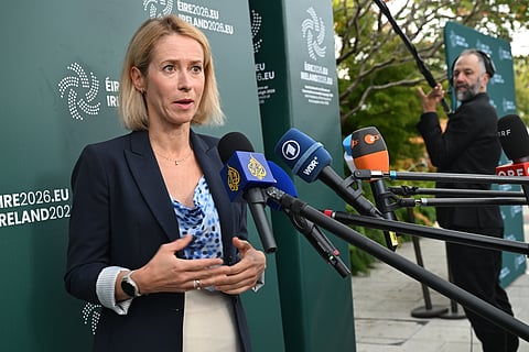 Kaja Kallas falou aos jornalistas à entrada para a reunião informal na Irlanda.